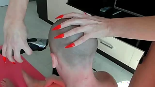 Grown-up cougar femdom shaving asmr